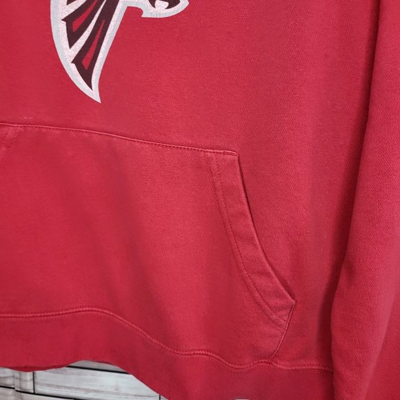 Majestic NFL Football Atlanta Falcons Hoodie Sweatshirt Red Size Medium - Picture 2 of 12